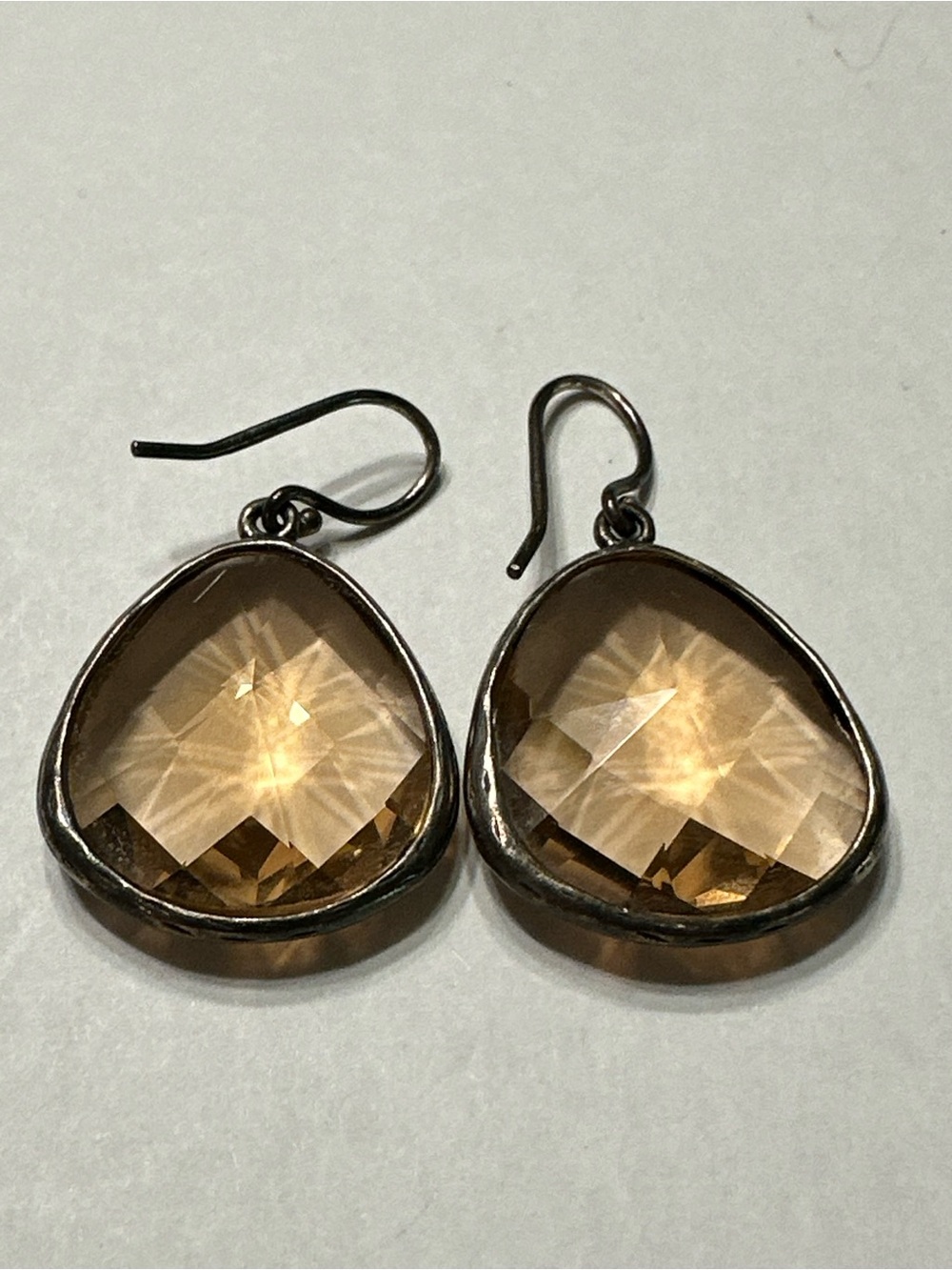 Silpada Ablaze Faceted Champagne Teardrop Dangle Earrings - Women Jewelry